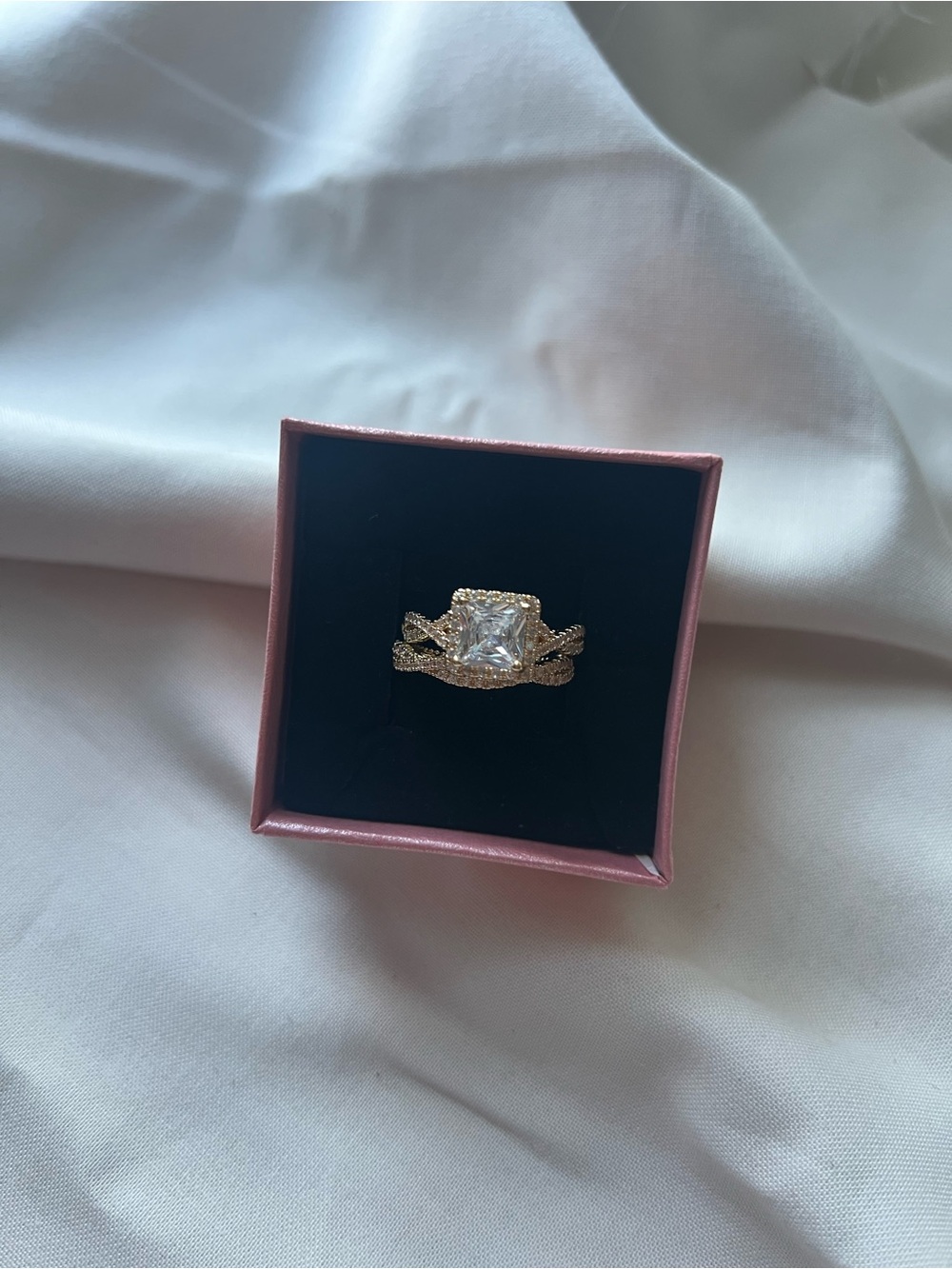 Princess cut diamond ring set